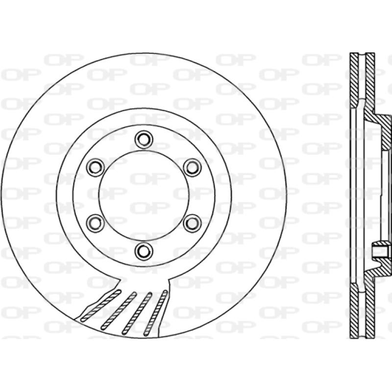 Jeu de 2 disques de frein avant OPEN PARTS BDR1913.20 - Visuel 1