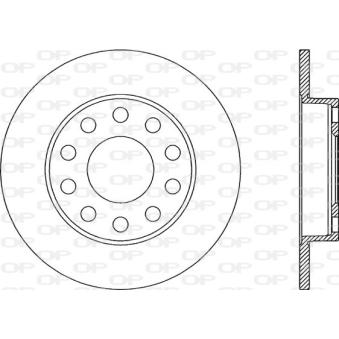 Jeu de 2 disques de frein arrière OPEN PARTS BDR1939.10 pour AUDI 80 2.3 E quattro - 133cv