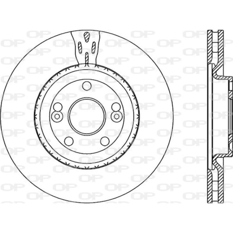 Jeu de 2 disques de frein avant OPEN PARTS BDR1957.20 - Visuel 1
