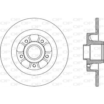 Jeu de 2 disques de frein arrière OPEN PARTS OEM 8200367094