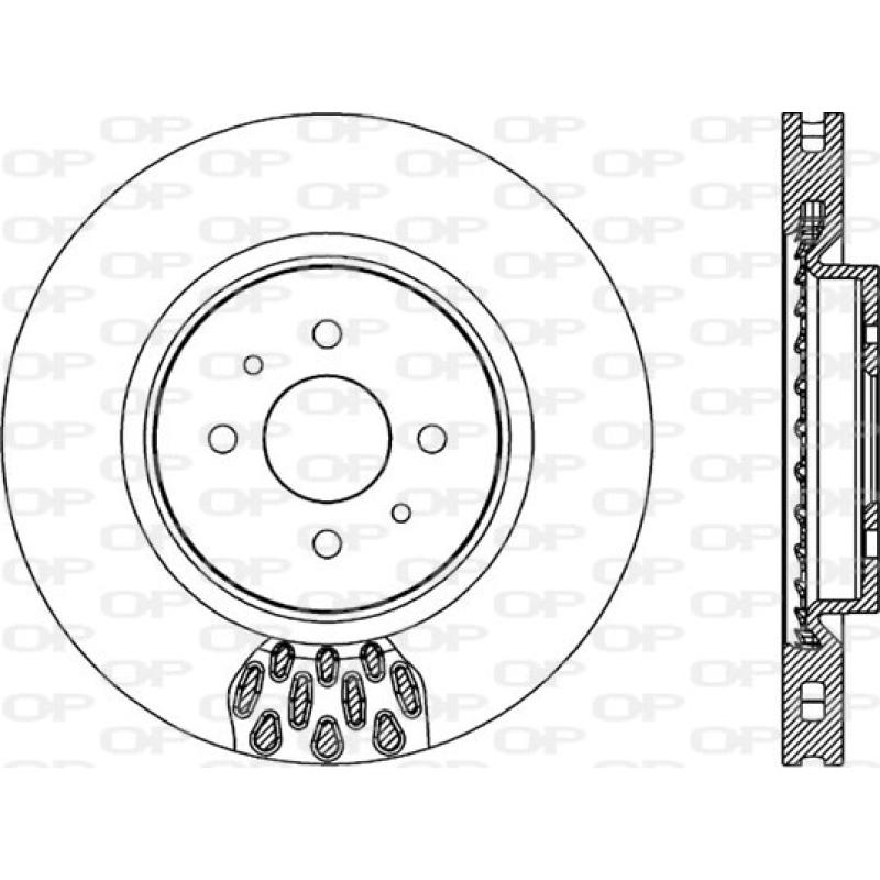 Jeu de 2 disques de frein avant OPEN PARTS BDR1973.20 - Visuel 1