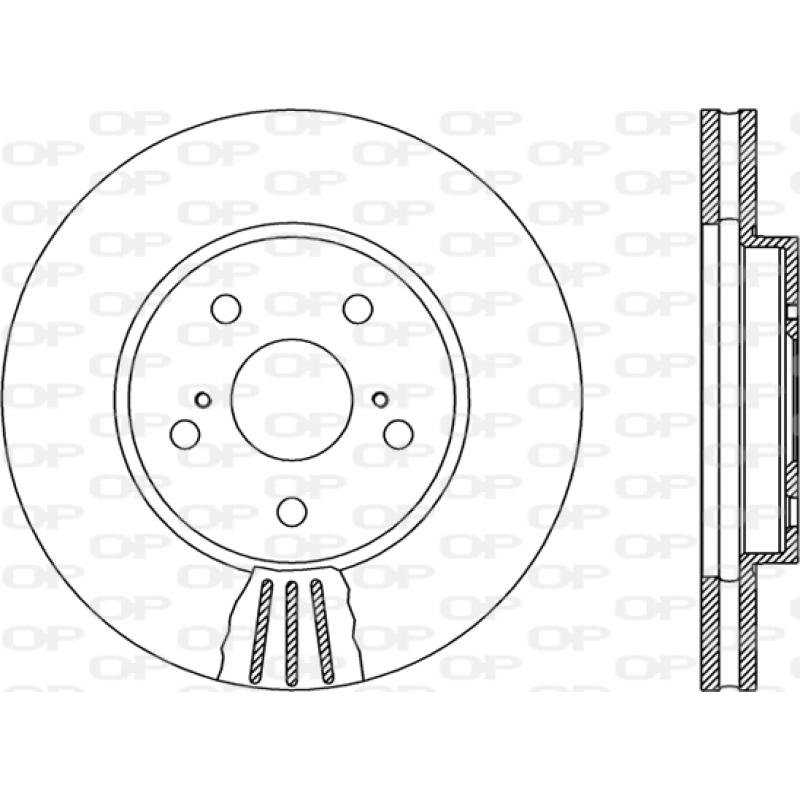 Jeu de 2 disques de frein avant OPEN PARTS BDR1982.20 - Visuel 1