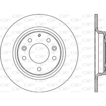 Jeu de 2 disques de frein arrière OPEN PARTS OEM N12326251A