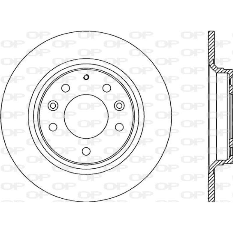Jeu de 2 disques de frein arrière OPEN PARTS BDR2023.10 - Visuel 1