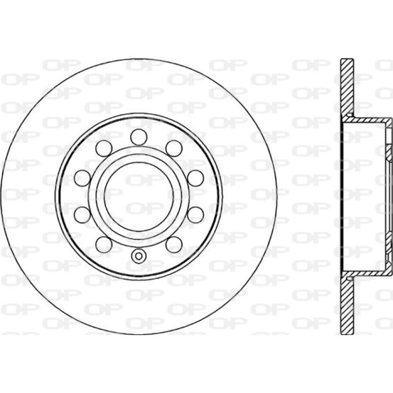 Jeu de 2 disques de frein arrière OPEN PARTS BDR2029.10 - Visuel 1