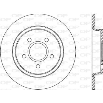 Jeu de 2 disques de frein arrière OPEN PARTS OEM 1223566