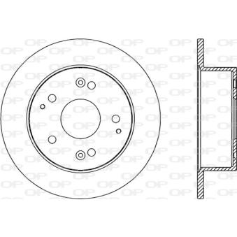Jeu de 2 disques de frein arrière OPEN PARTS BDR2038.10