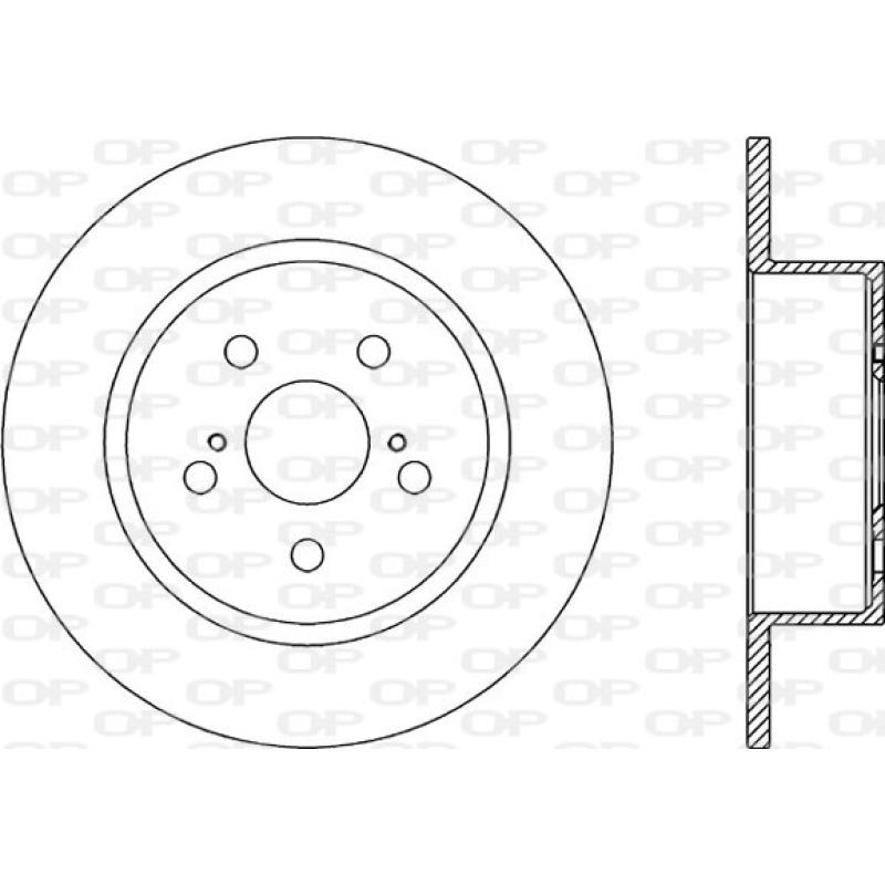 Jeu de 2 disques de frein arrière OPEN PARTS BDR2042.10 - Visuel 1