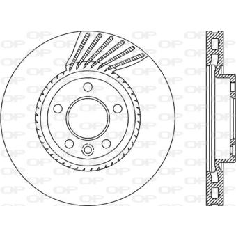 Jeu de 2 disques de frein avant OPEN PARTS OEM 7H0615301E