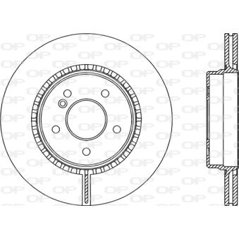 Jeu de 2 disques de frein arrière OPEN PARTS OEM 1244230812