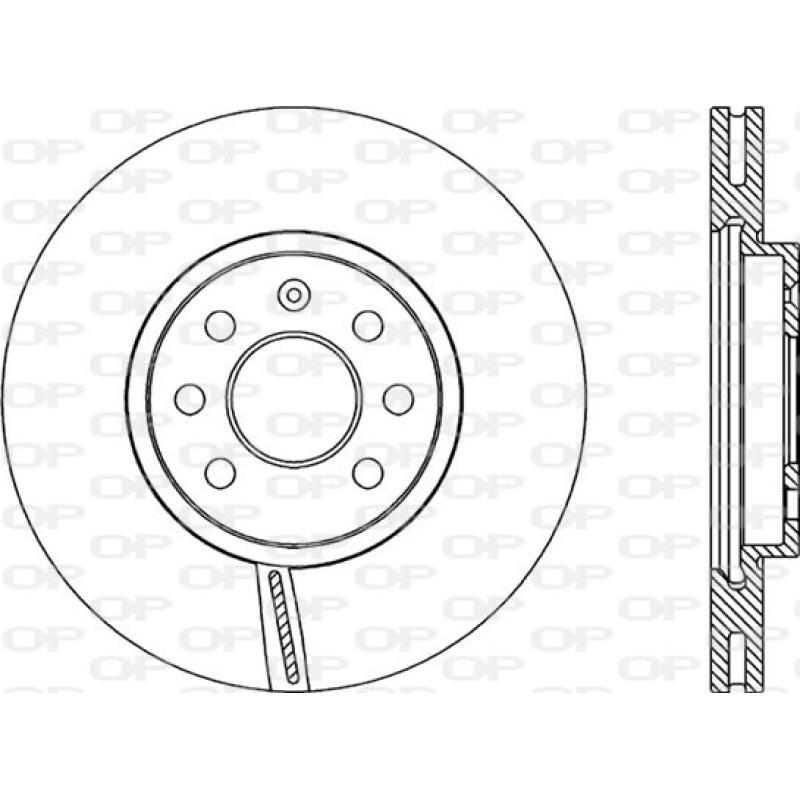 Jeu de 2 disques de frein avant OPEN PARTS BDR2074.20 - Visuel 1