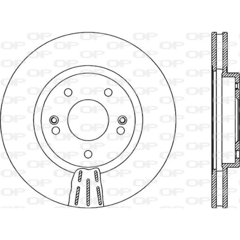 Jeu de 2 disques de frein avant OPEN PARTS BDR2115.20 - Visuel 1