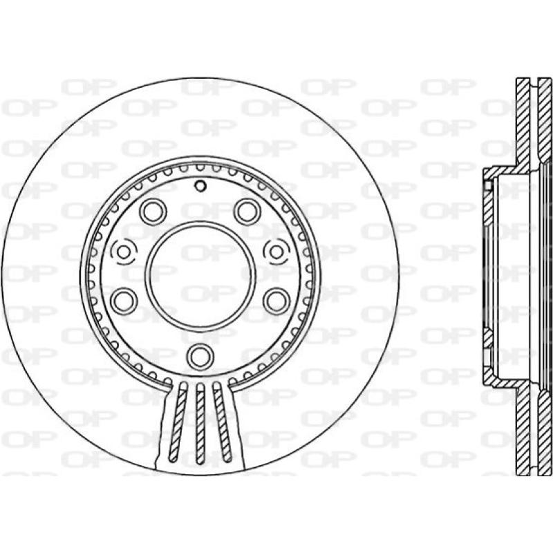 Jeu de 2 disques de frein avant OPEN PARTS BDR2135.20 - Visuel 1