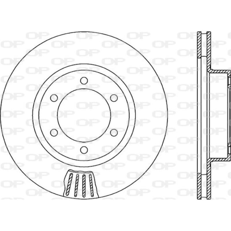Jeu de 2 disques de frein avant OPEN PARTS BDR2149.20 - Visuel 1