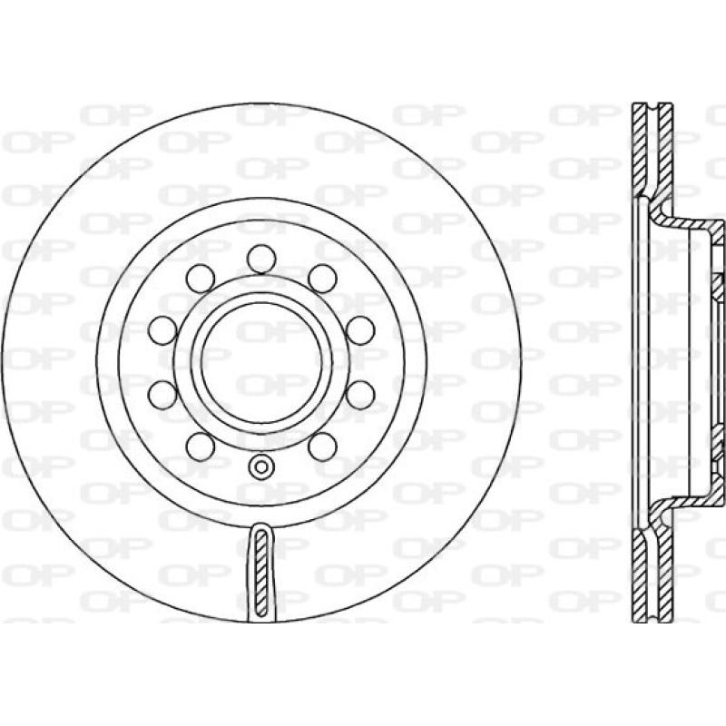 Jeu de 2 disques de frein avant OPEN PARTS BDR2150.20 - Visuel 1