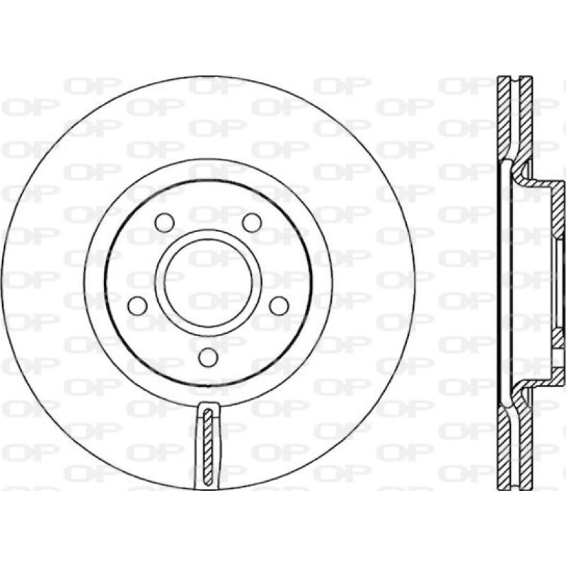 Jeu de 2 disques de frein avant OPEN PARTS BDR2153.20 - Visuel 1