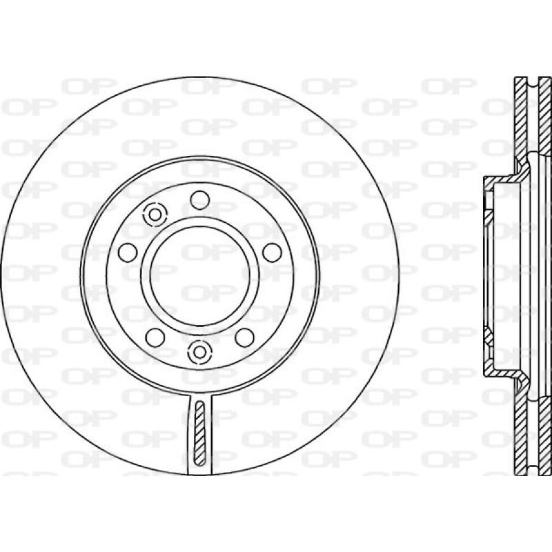 Jeu de 2 disques de frein avant OPEN PARTS BDR2158.20 - Visuel 1