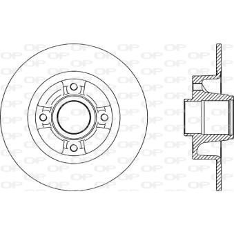 Jeu de 2 disques de frein arrière OPEN PARTS OEM 8200038305