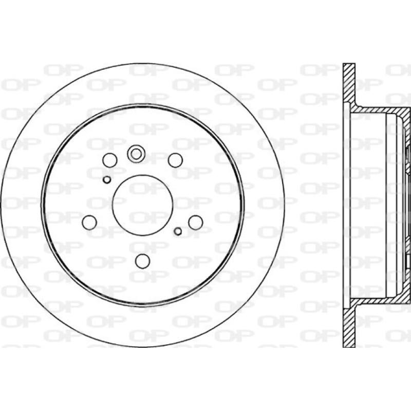 Jeu de 2 disques de frein arrière OPEN PARTS BDR2172.10 - Visuel 1