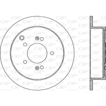 Jeu de 2 disques de frein arrière OPEN PARTS OEM 584113A300
