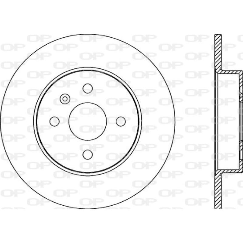Jeu de 2 disques de frein arrière OPEN PARTS BDR2175.10 - Visuel 1