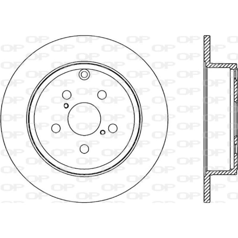 Jeu de 2 disques de frein arrière OPEN PARTS BDR2177.10 - Visuel 1