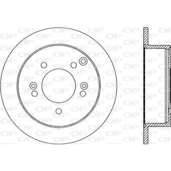 Jeu de 2 disques de frein arrière OPEN PARTS OEM 584113K300