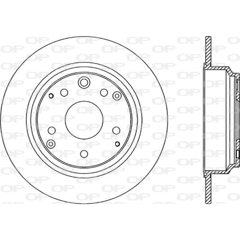 Jeu de 2 disques de frein arrière OPEN PARTS BDR2188.10 - Visuel 1
