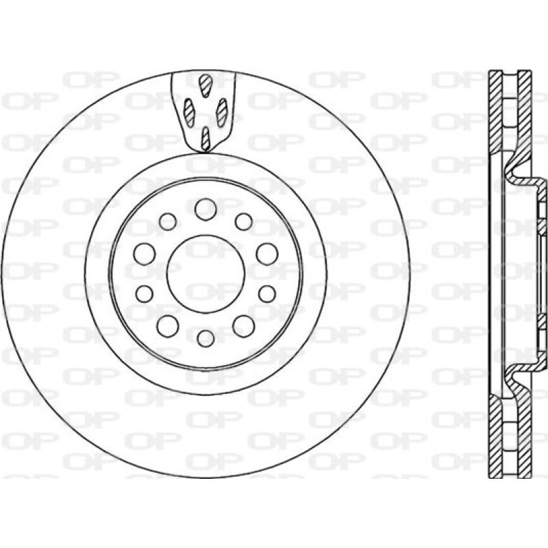 Jeu de 2 disques de frein avant OPEN PARTS BDR2191.20 - Visuel 1
