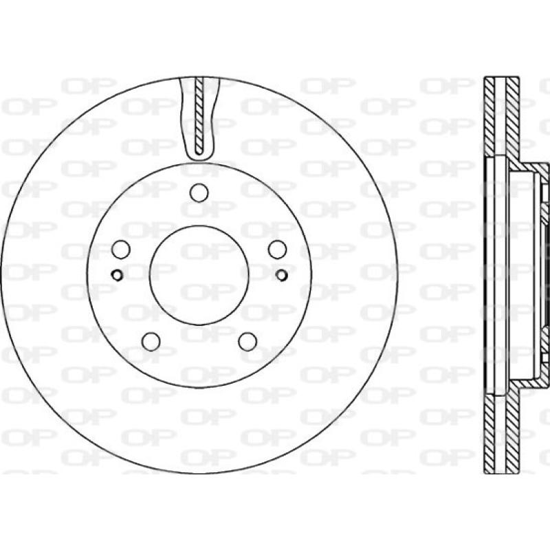 Jeu de 2 disques de frein avant OPEN PARTS BDR2205.20 - Visuel 1