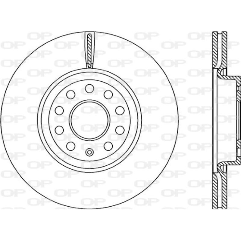 Jeu de 2 disques de frein avant OPEN PARTS BDR2207.20 - Visuel 1