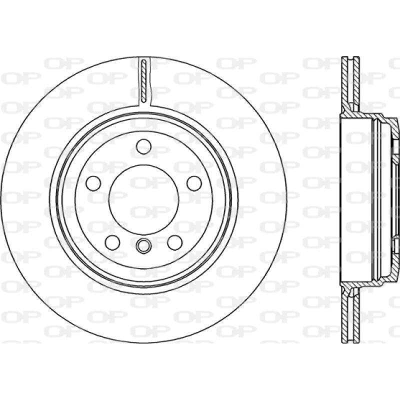 Jeu de 2 disques de frein arrière OPEN PARTS BDR2221.20 - Visuel 1