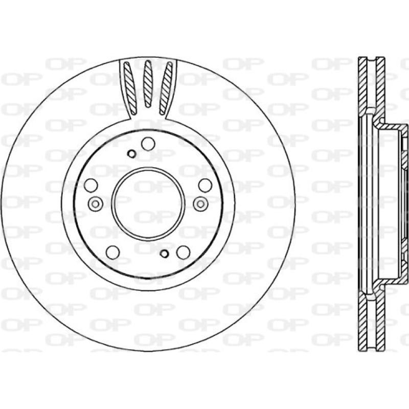 Jeu de 2 disques de frein avant OPEN PARTS BDR2226.20 - Visuel 1