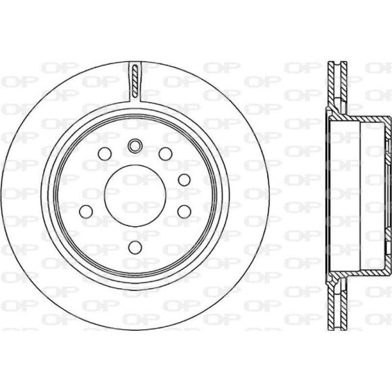 Jeu de 2 disques de frein arrière OPEN PARTS BDR2227.20 - Visuel 1