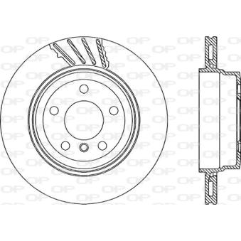 Jeu de 2 disques de frein arrière OPEN PARTS OEM 34213332217