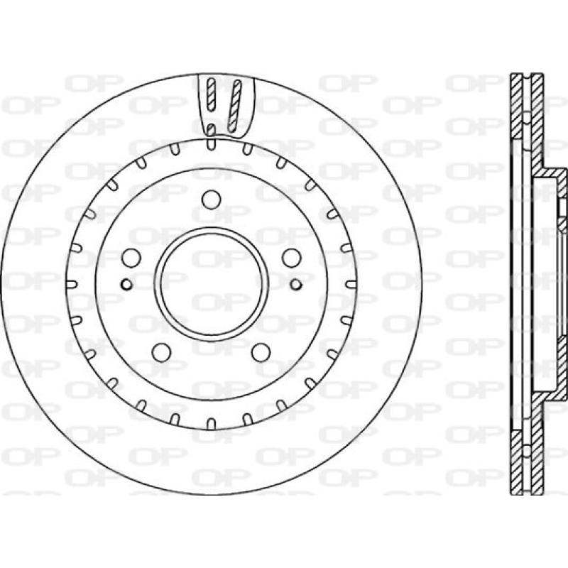 Jeu de 2 disques de frein avant OPEN PARTS BDR2239.20 - Visuel 1