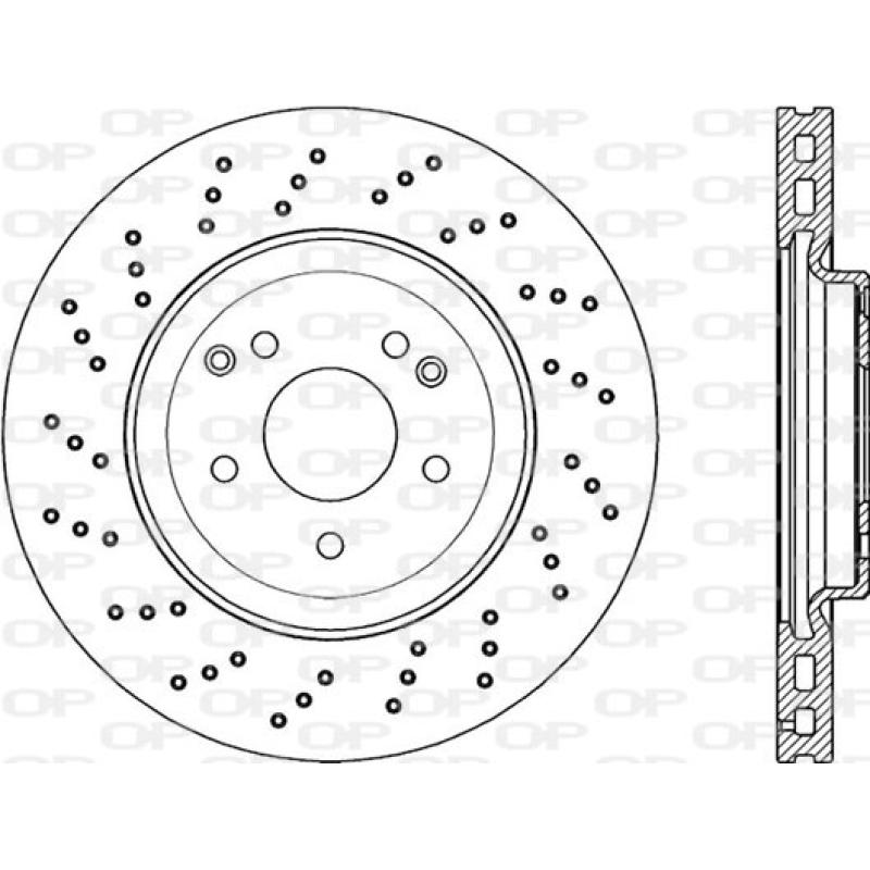Jeu de 2 disques de frein avant OPEN PARTS BDR2244.25 - Visuel 1