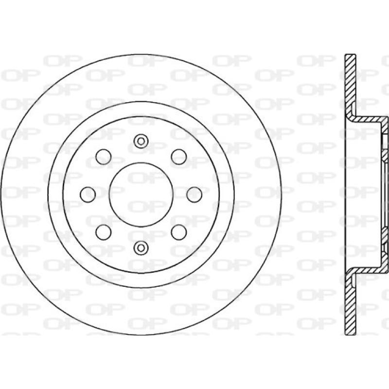 Jeu de 2 disques de frein arrière OPEN PARTS BDR2249.10 - Visuel 1
