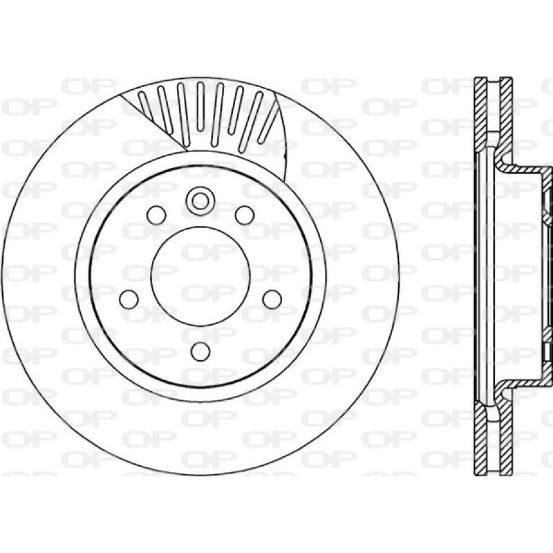 Jeu de 2 disques de frein avant OPEN PARTS BDR2251.20 - Visuel 1