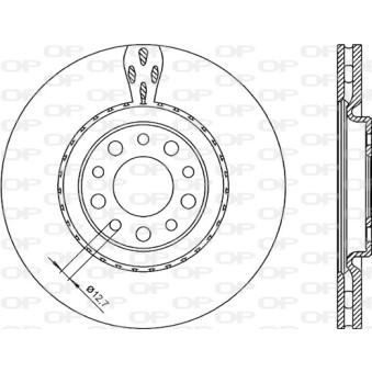 Jeu de 2 disques de frein avant OPEN PARTS OEM 51760622