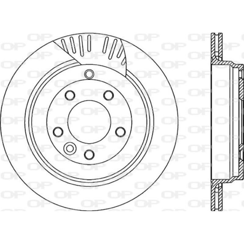 Jeu de 2 disques de frein arrière OPEN PARTS BDR2256.20 - Visuel 1