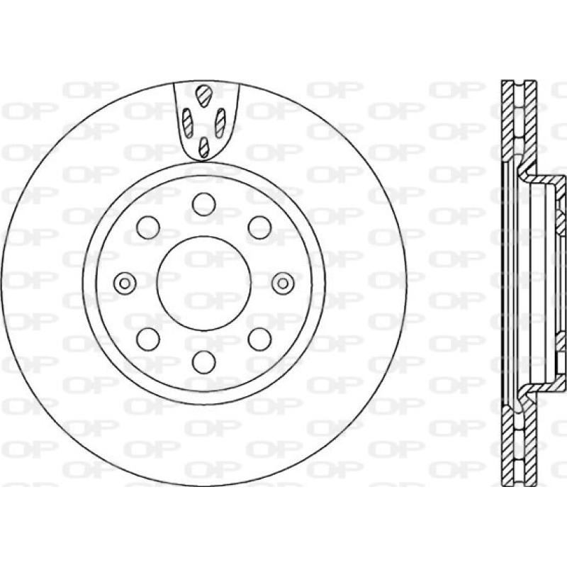 Jeu de 2 disques de frein avant OPEN PARTS BDR2258.20 - Visuel 1