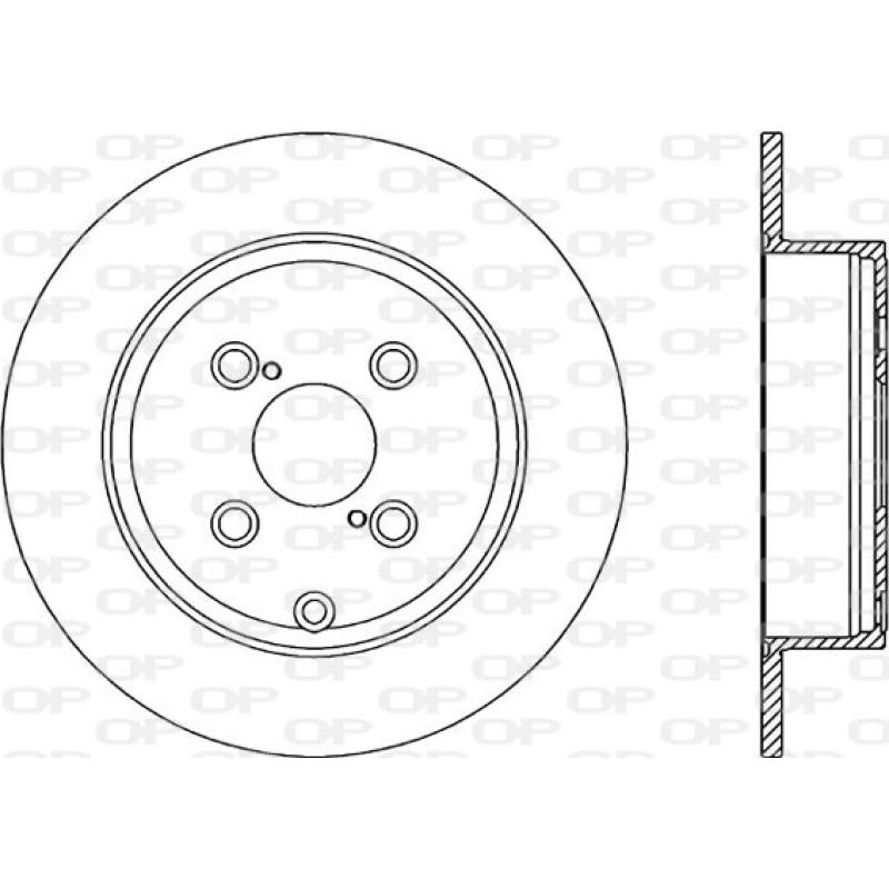 Jeu de 2 disques de frein arrière OPEN PARTS BDR2260.10 - Visuel 1