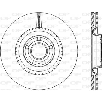 Jeu de 2 disques de frein avant OPEN PARTS OEM 8E0615301T