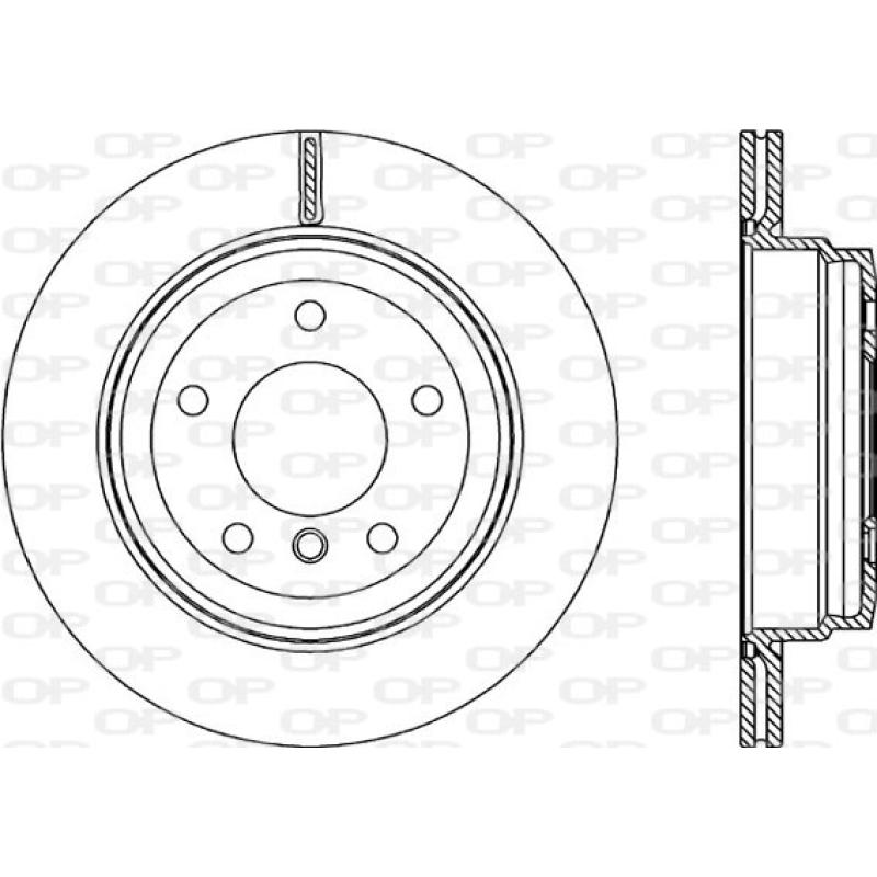Jeu de 2 disques de frein arrière OPEN PARTS BDR2278.20 - Visuel 1
