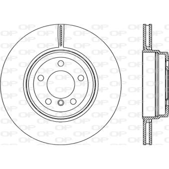 Jeu de 2 disques de frein arrière OPEN PARTS OEM 34216765889