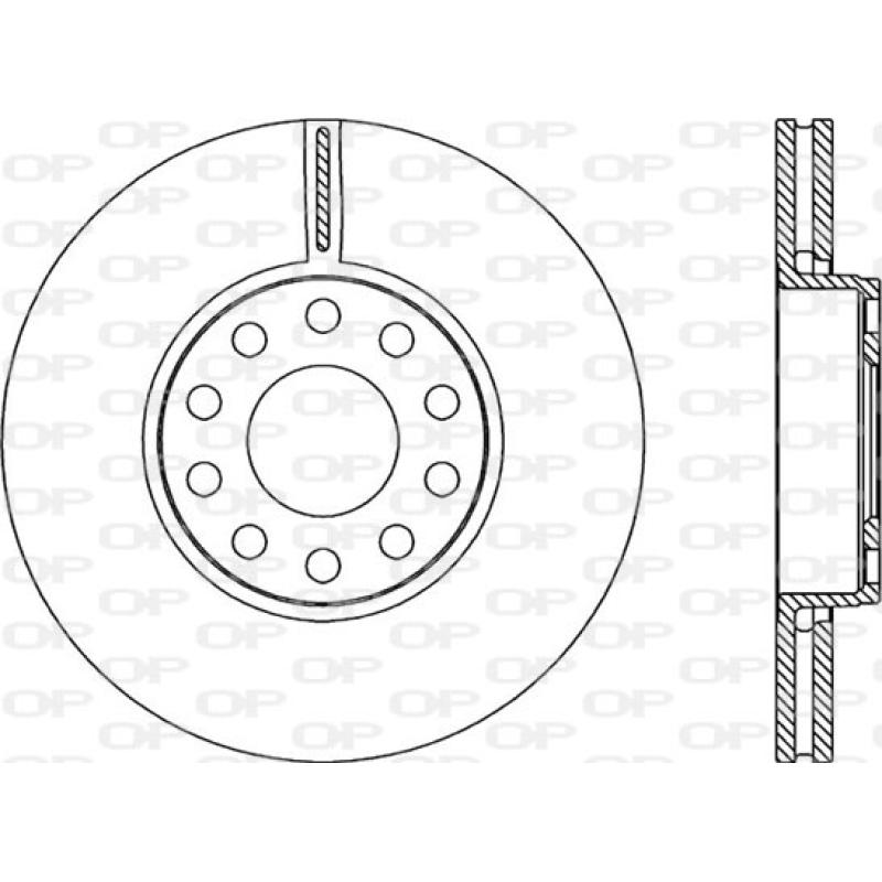 Jeu de 2 disques de frein avant OPEN PARTS BDR2280.20 - Visuel 1