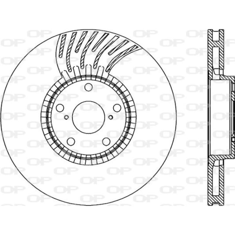 Disque de frein avant droit OPEN PARTS BDR2285.20 - Visuel 1