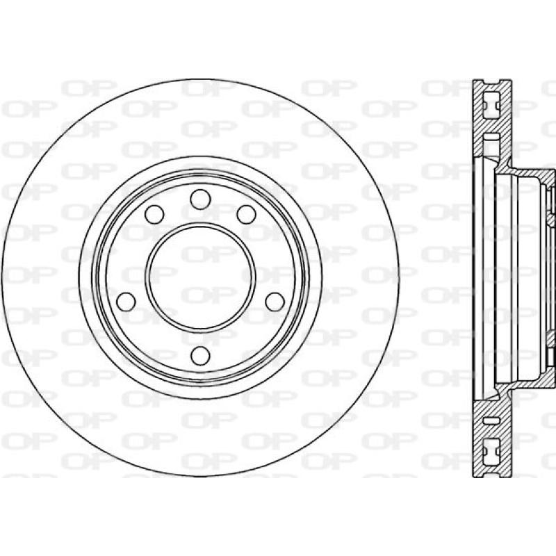 Disque de frein avant droit OPEN PARTS BDR2300.20 - Visuel 1