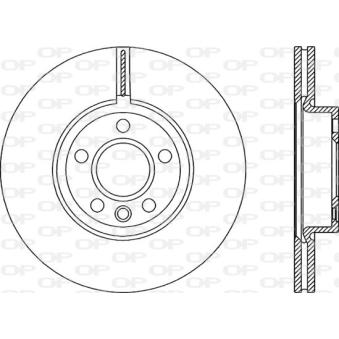 Jeu de 2 disques de frein avant OPEN PARTS OEM 1108038